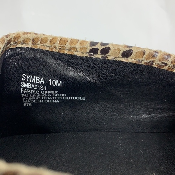 WOMEN’S Steve Madden Symba Tan Dark Brown Snake Skin Slip on shoe size 10M - Picture 11 of 11